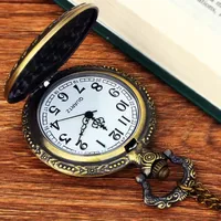 Montre de poche avec pendentif à Quartz pour fille mignonne, série forêt, cadeau tendance, vacances 6