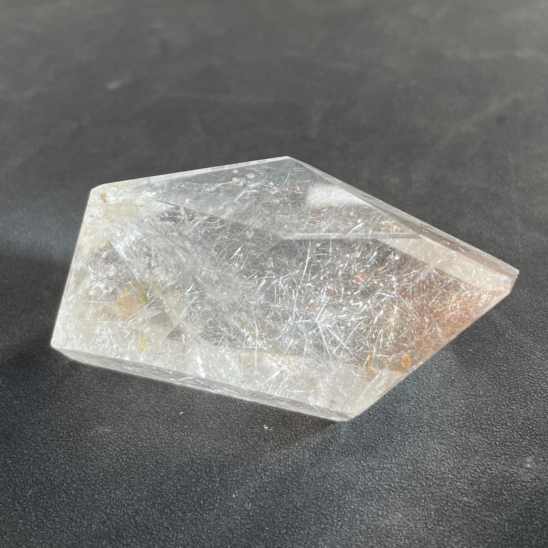 

197g Natural Stone Quartz Rutilated Freeform Polished Crystal Decoration Rock Gift Reiki Healing B54