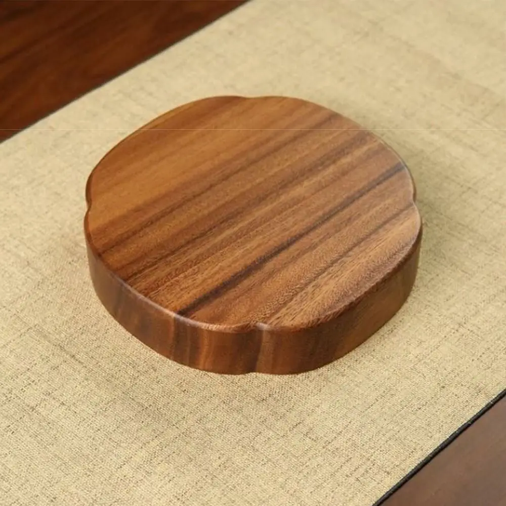 Walnut Wood Bearing Wood Tea Tray Water Storage Detachable Dry Brewing Tea Table Portable Drainage Small Teapot Holder Outdoor