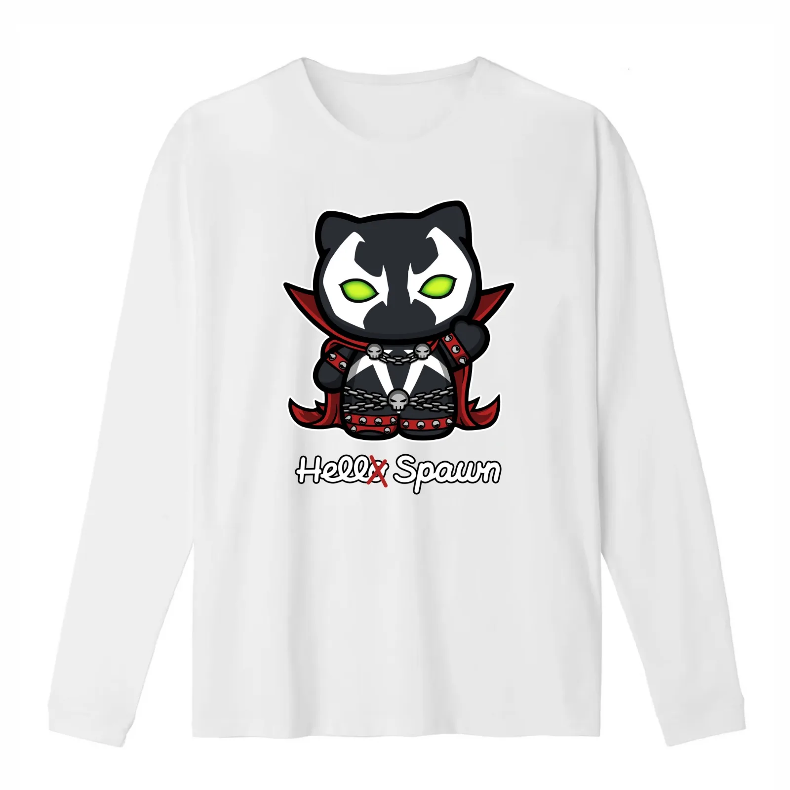 Hell-o Spawn T-Shirt Summer Casual Cotton Tee Oversized Streetwear Tops Vintage Graphic Print Loose Fit Short Sleeve