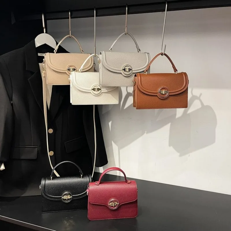 Minimalist Luxury Crossbody Diaper Bag: Elegant Women's Handbag With Designer Logo And Large Capacity Vintage Tote Style