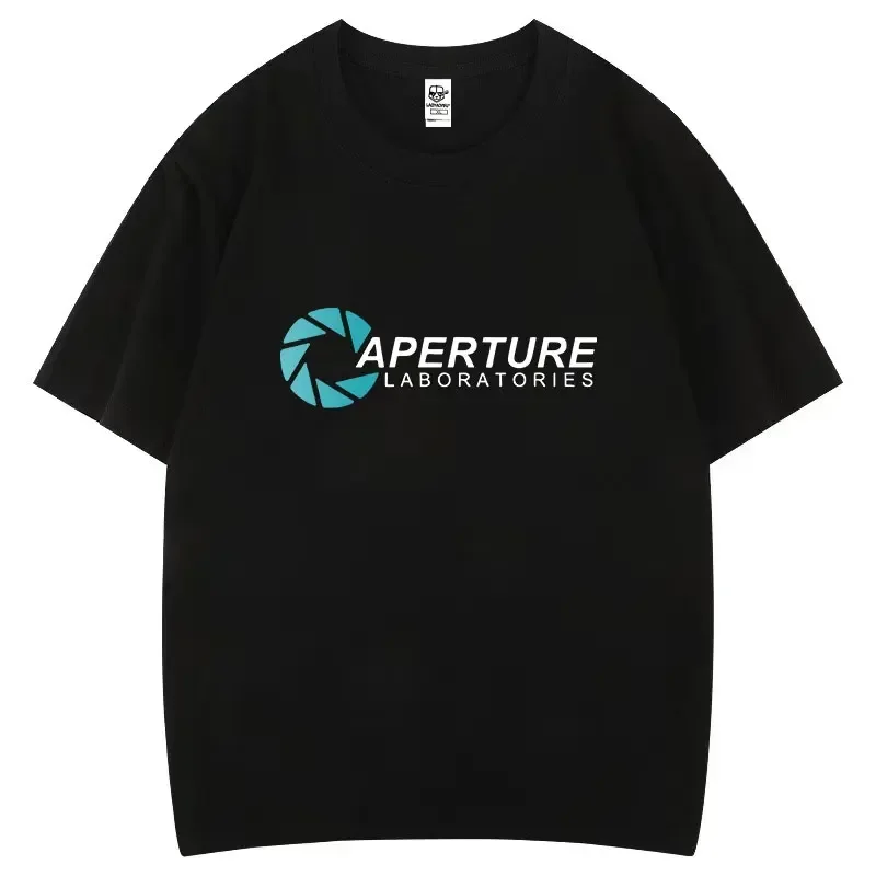 Hot Sale Fashion Portal 2 Aperture Laboratories Logo Cotton T-shirt Men Women Creative Video Game Fan Breathable Casual Tops