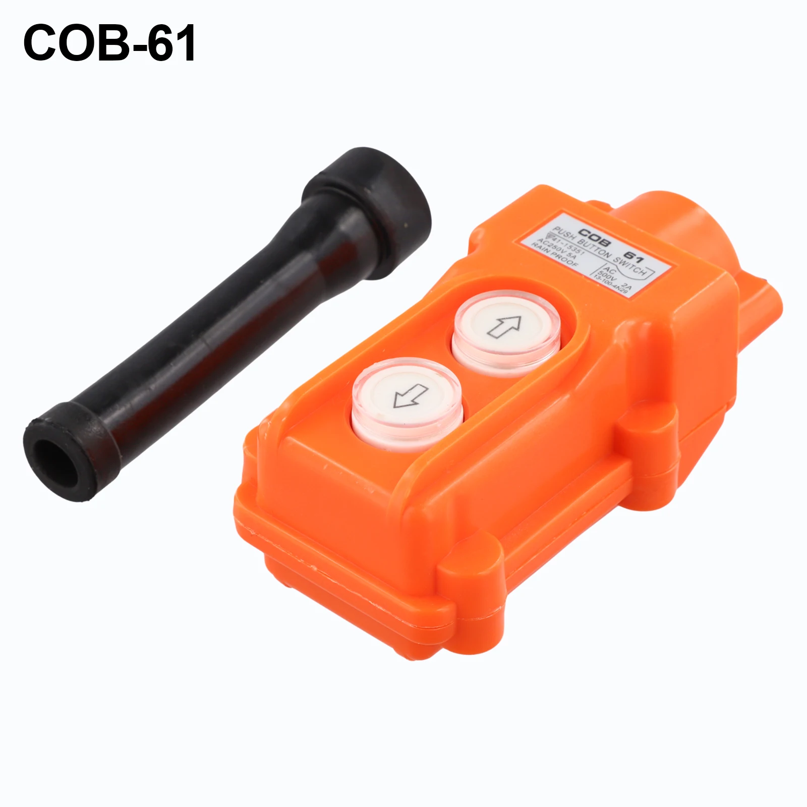 2 Way Control Crane Push Button Switch Weather Resistant COB61 Pendant Switch for Crane and Hoist Applications
