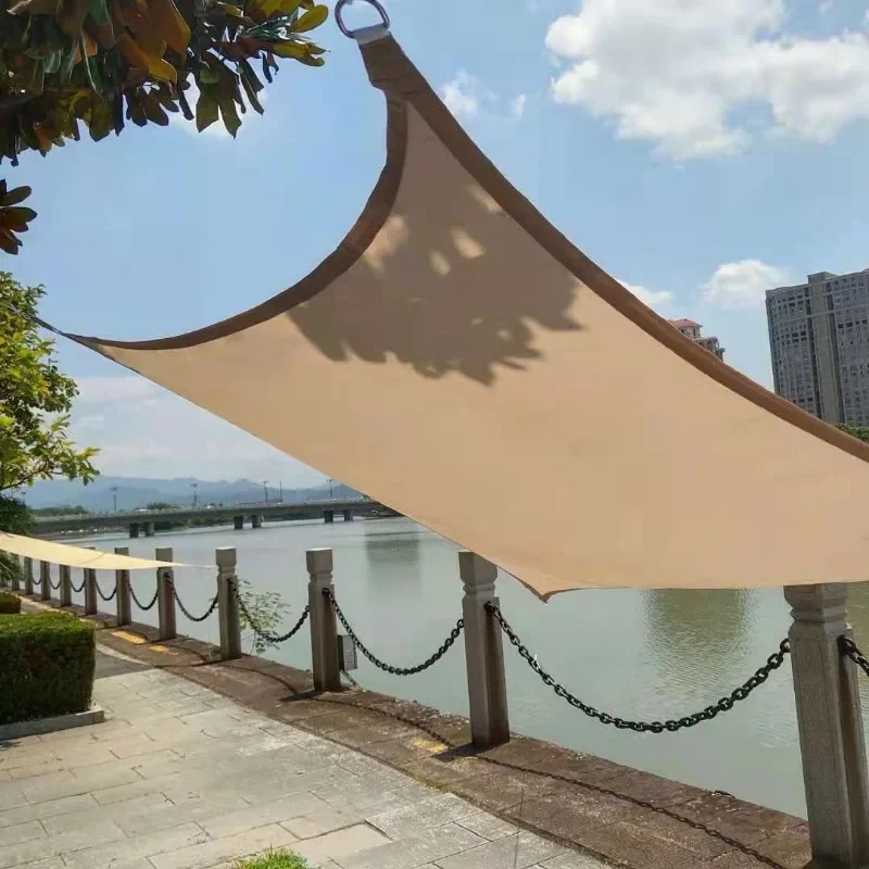 Shade Sails, Triangle Garden Patio UV Resistant Waterproof Polyester Awning, Swimming Pool Awning, Camping Hiking Sail Canopy