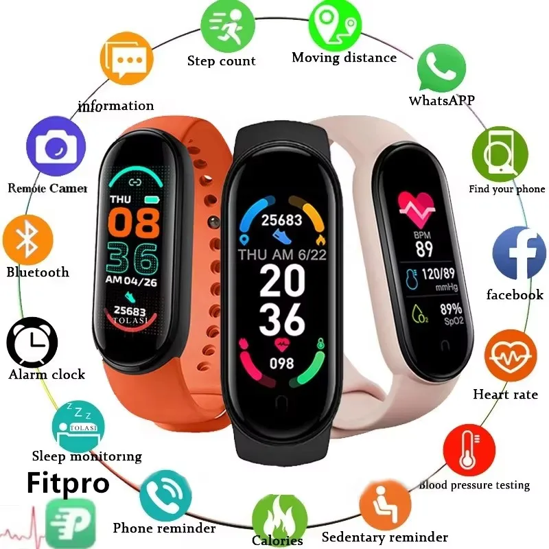 

Смарт-часы M8 для мужчин и женщин, фитнес-браслет Fitpro, Bluetooth, музыка, измерение пульса, съемка фото, смарт-браслет, НОВИНКА