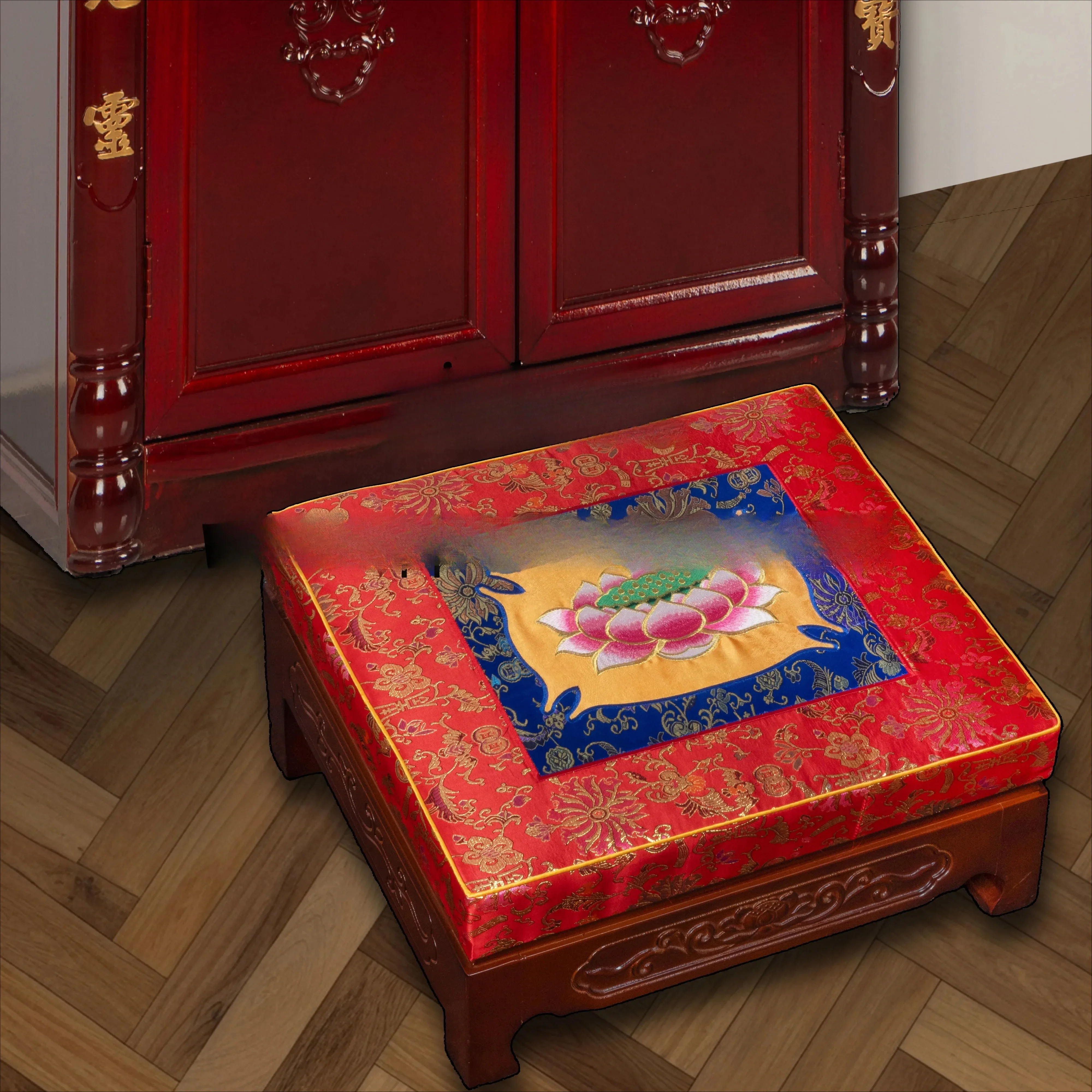 Solid Wood Home Kneeling Mat Buddhist Hall Monastery Meditation Cushion Lotus Worship Mat In Front Of BuddhaD21