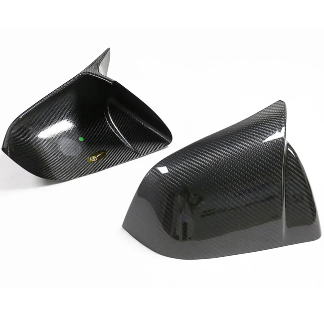 Model Y For Tesla Carbon Fiber Rearview Side Mirror Cover Add On Gloss Black Style M Look  Dry    Exterior