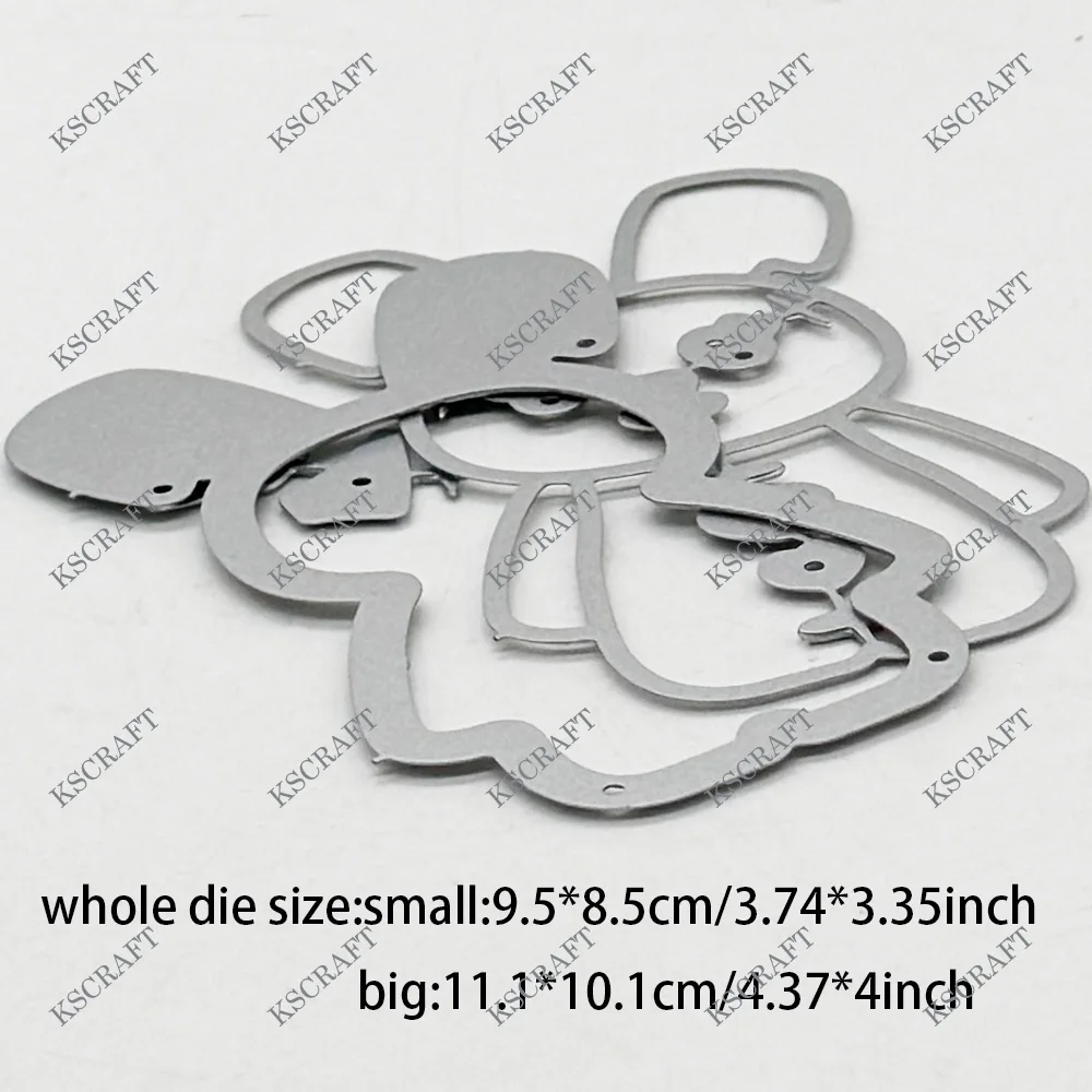 KSCRAFT Cute Bunny Shaker Metal Cutting Dies Stencils for DIY Scrapbooking/photo album Decorative Embossing Paper Cards