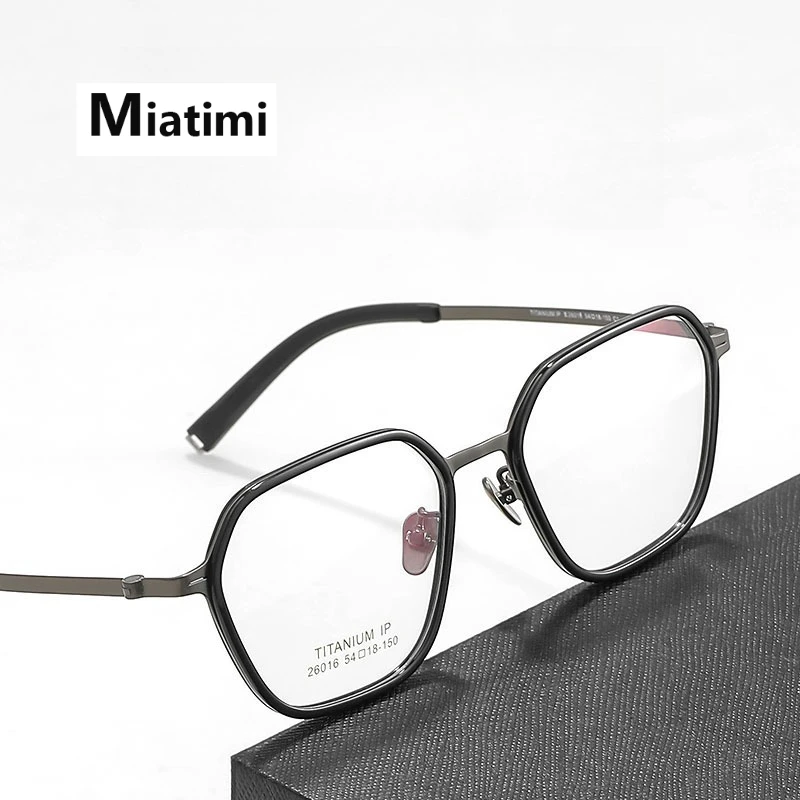 

Fashion Acetate Titanium Glasses Frame Men Eyeglasses frames Retro Ultra Light Square Optical Prescription Eyewear