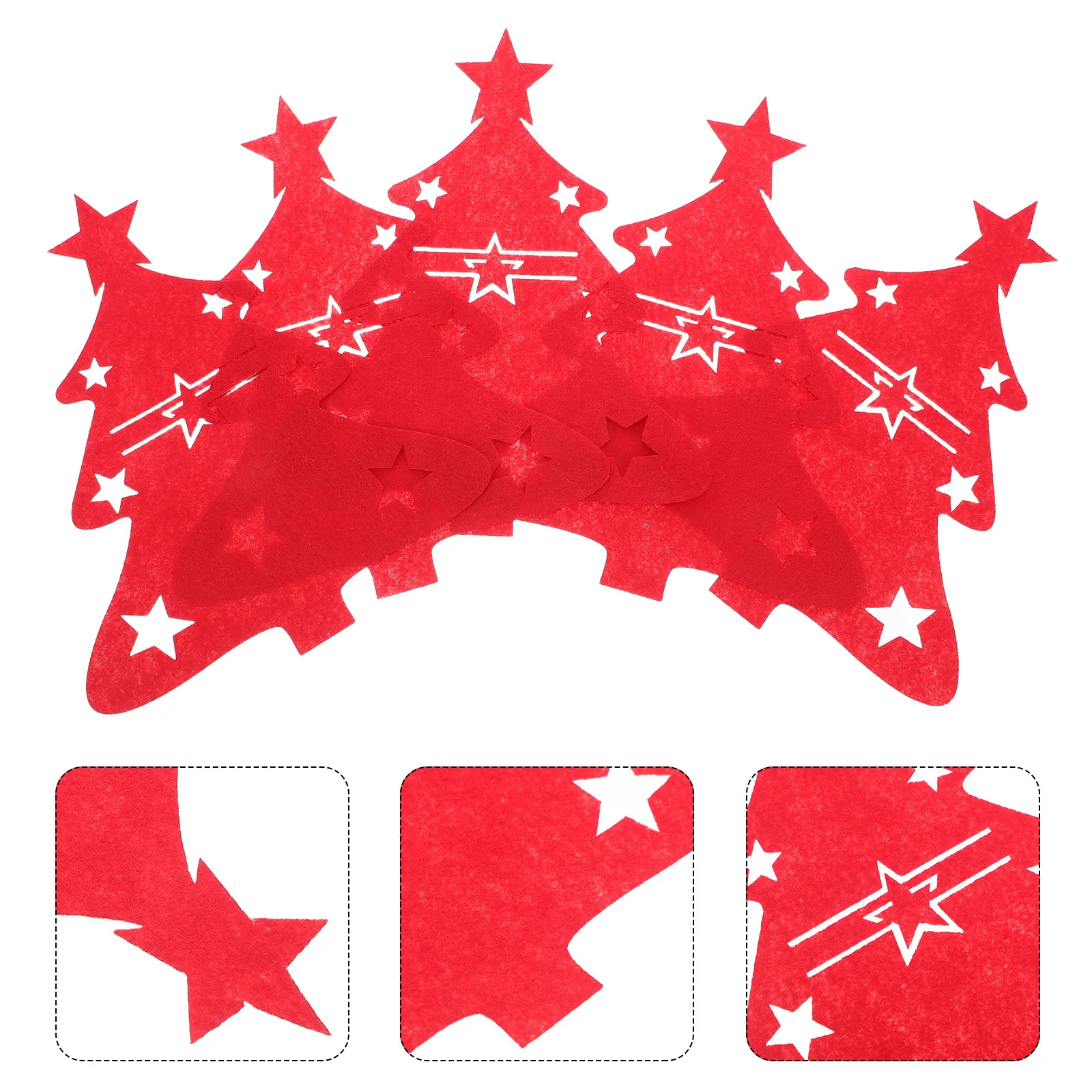 

48Pcs Felt Christmas Tree Cutlery Holders Xmas Silverware Bags Holiday Tableware Party Supplies Christmas Table Decor