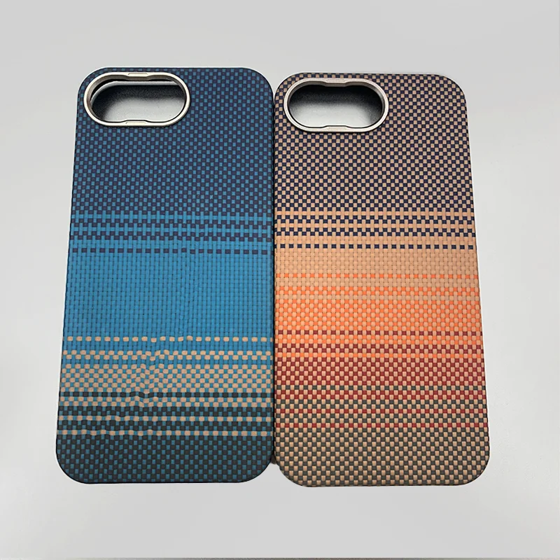 

High Quality Carbon Fiber Magnetic Cover For IPhone 16E Matte Magsafe Wireless Charging PC Shockproof Cover