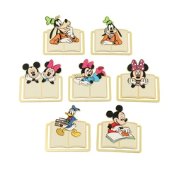 Mickey Mouse Minnie Metal Bookmark Cartoon Kawaii Anime Ambitus Copper Book Page Mark Reading Learning Tool Stationery Gifts