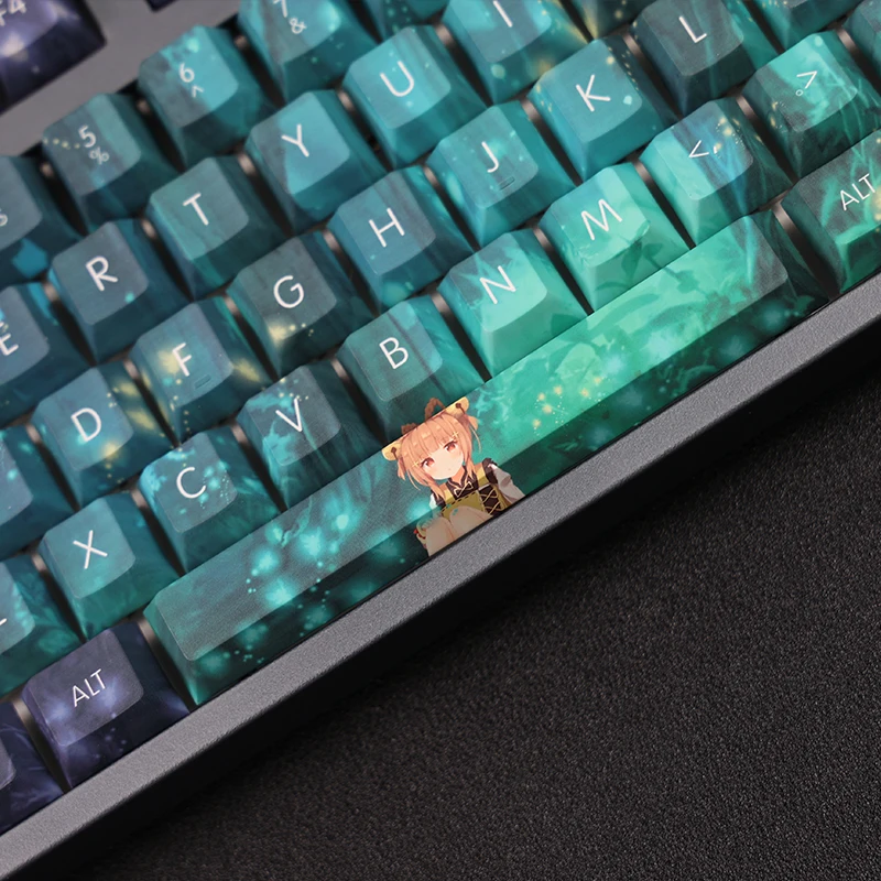 108 Phím Genshin Tác Động Yaoyao Chơi Game Keycaps PBT, Anh Đào Hồ Sơ Keycaps Cho 61/87 /104/108 Bàn Phím Cơ