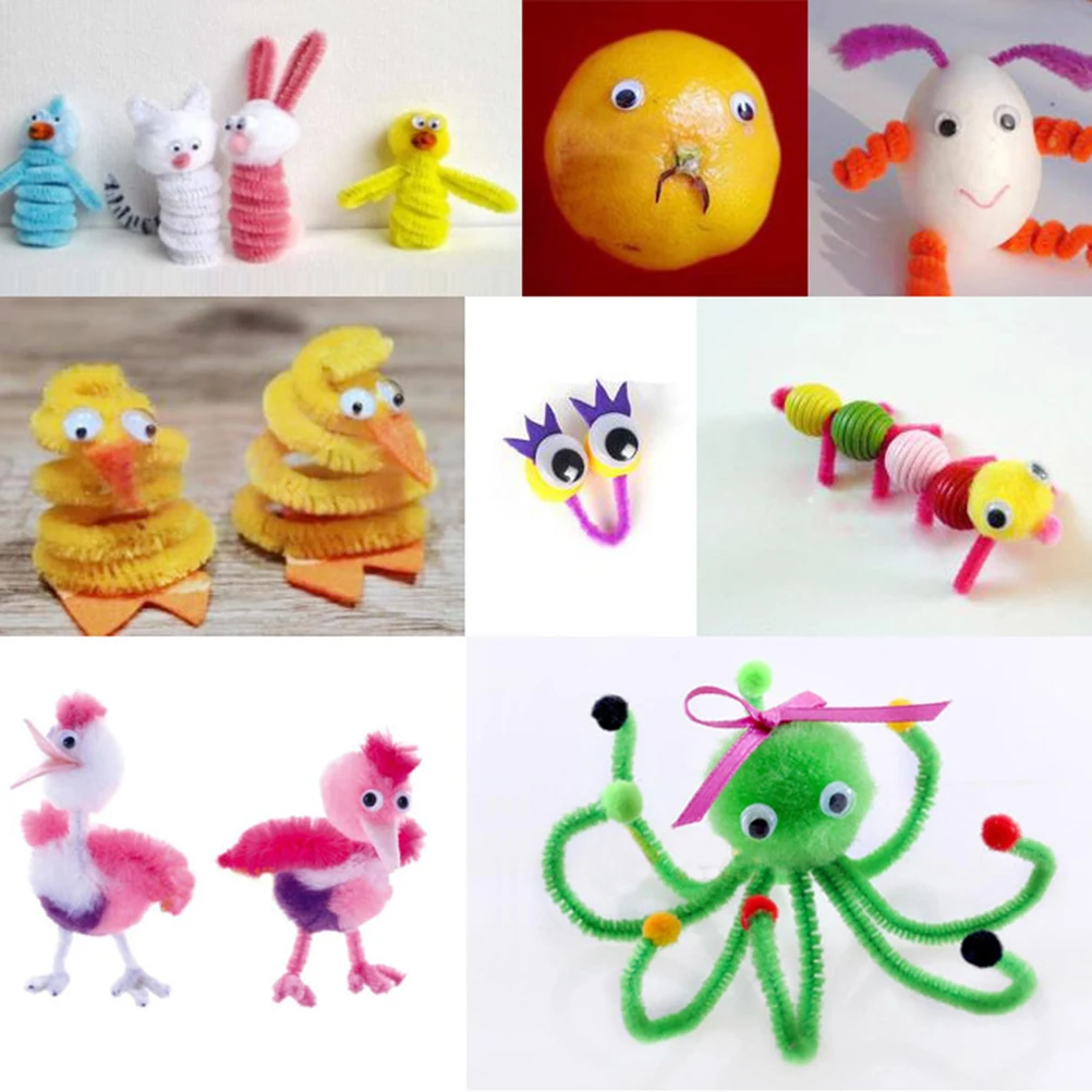 

300 Pcs/3 Movable Eyes Black and White Sticker Patch Handmade Toys Parent-child Interesting