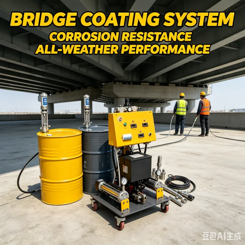 Durable Construction Equipment Polyurethane Elastomer Spray Equipment With Air Purge Spray Gun For Multi Purpose Coating Work