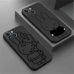 Rabbit M-Miffys Phone Case for Apple iPhone 15 Pro Max 13 14 Plus 12 Mini 11 Pro XR 8 SE 7 6S XS MAX Matte Armor Cover