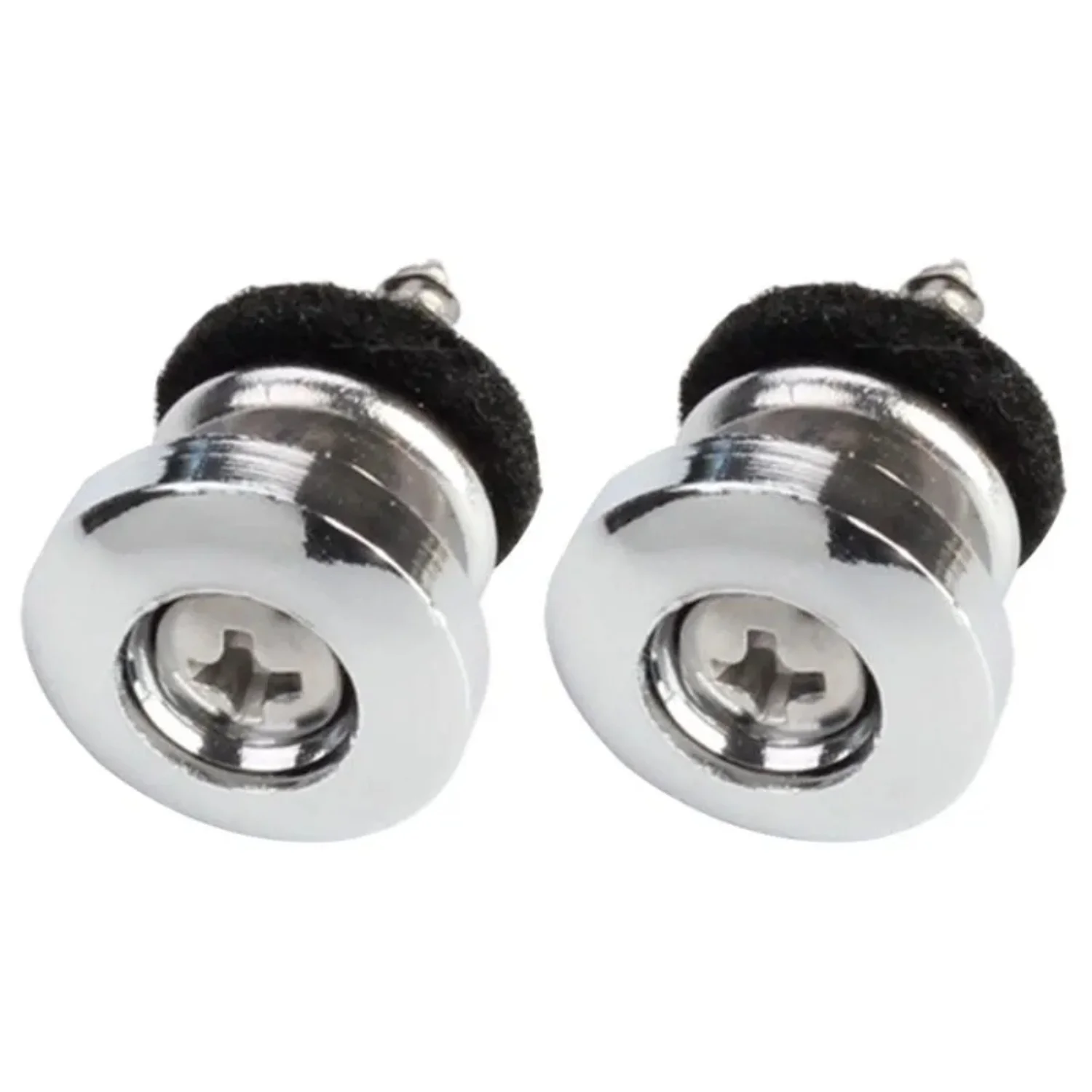 

Guitar Strap Lock Secure Fastener Set AS022 for Bass and Electric Guitars - Silver, 2-Piece Guitar Strap Lock Secure Fastener