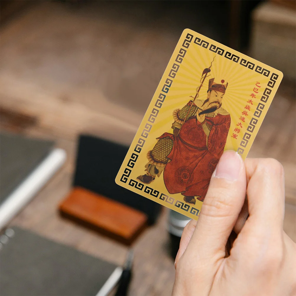 

5Pcs Exquisite Amulet Card Aluminum Alloy Feng Shui Decor for Home Protection Luck Wealth Positive