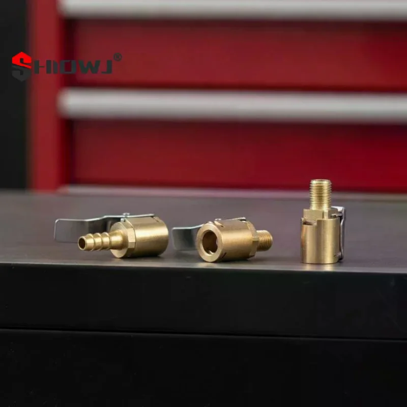 Brass Car Tire Inflation Quick Connector Leakproof Seal Easy Operation For Air Pump Hose Connection CAR Air Chuck Air Compresso
