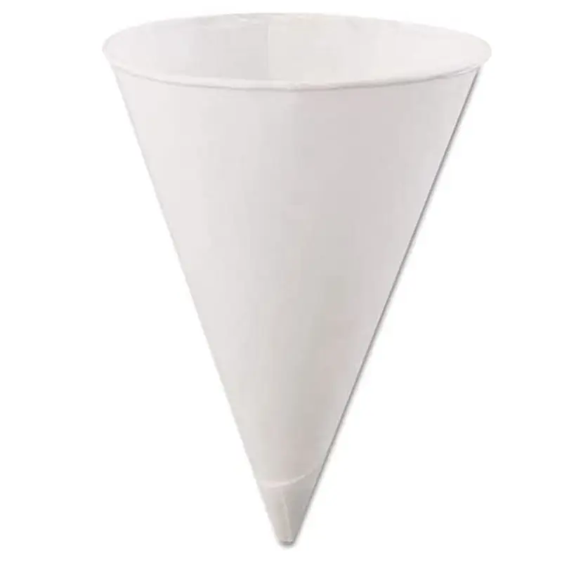 ABWZ-White Paper Cone Cups, Snow Cone Cups,Coated Leakproof Cone Paper Cups For Slush, Shaved Ice, Water 400Pcs