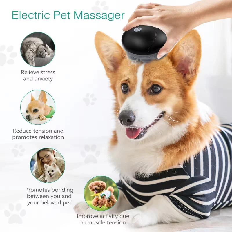 

Новый электрический массажер для головы и тела: для здоровья, расслабления, глубокого массажа шеи, плеч и кожи головы, вибрационный прибор для животных