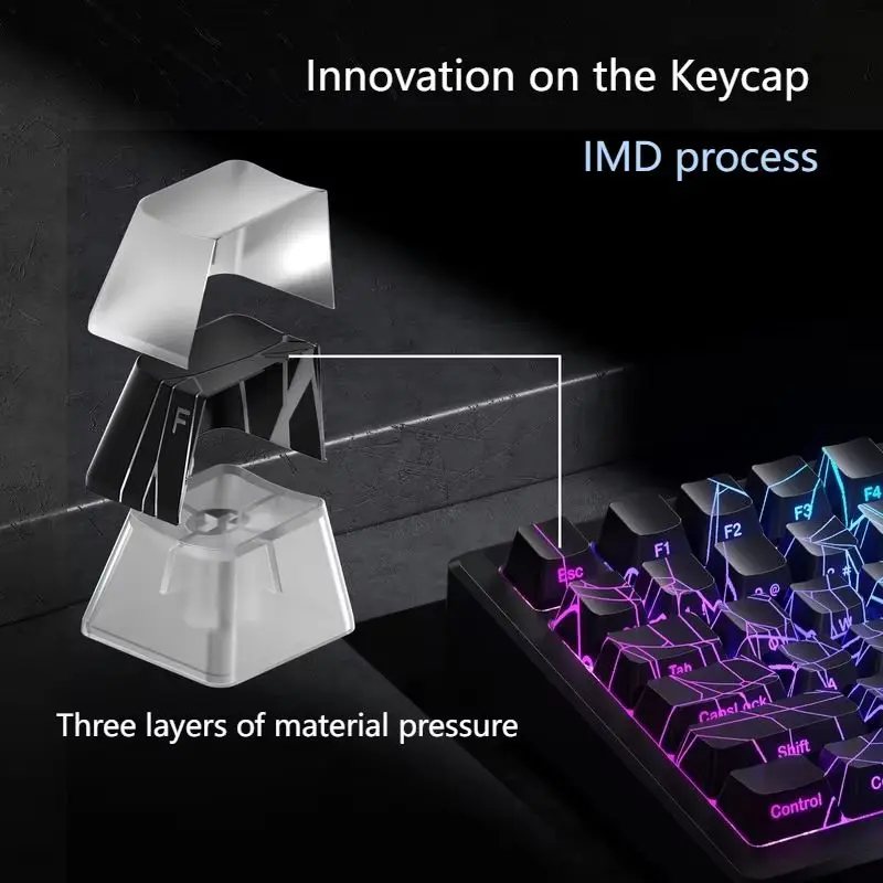 Spinnennetz-Tastenkappe, mechanische Tastatur, seitlich graviert, lichtdurchlässiger Imd-Prozess, individuelle Tastenkappen, PC-Gaming-Tastatur-Zubehör