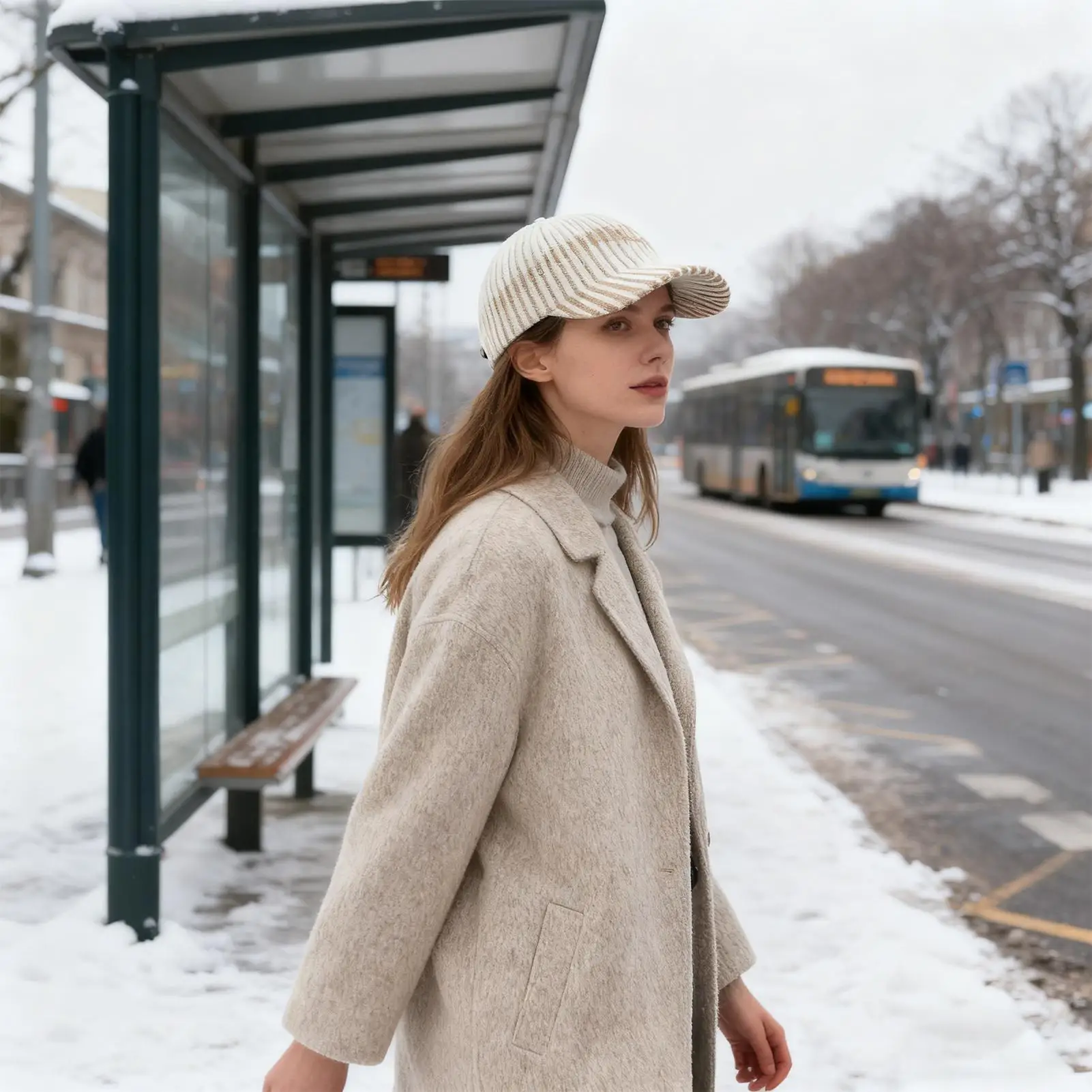 

Wool Baseball Hat Moisture Wicking Warm Stylish Women Baseball Hat For Winter For Friends Teens Adults Ladies Girls School