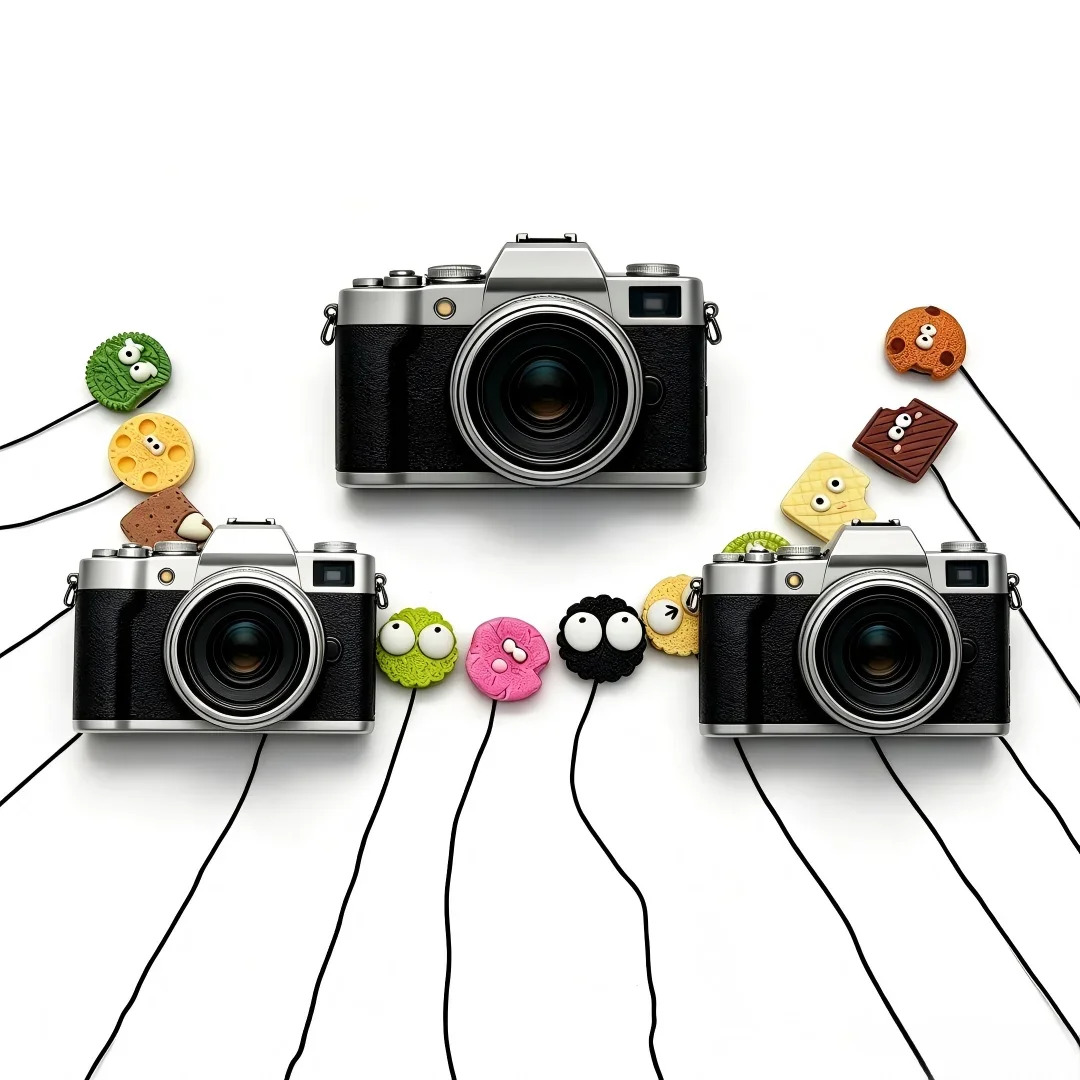 Cute Cartoon Lens Cap Keeper Leash Anti Lost String For Fujifilm Sony ZV-E10 A7C II Canon R50 Nikon Z30 Camera Decor Accessory
