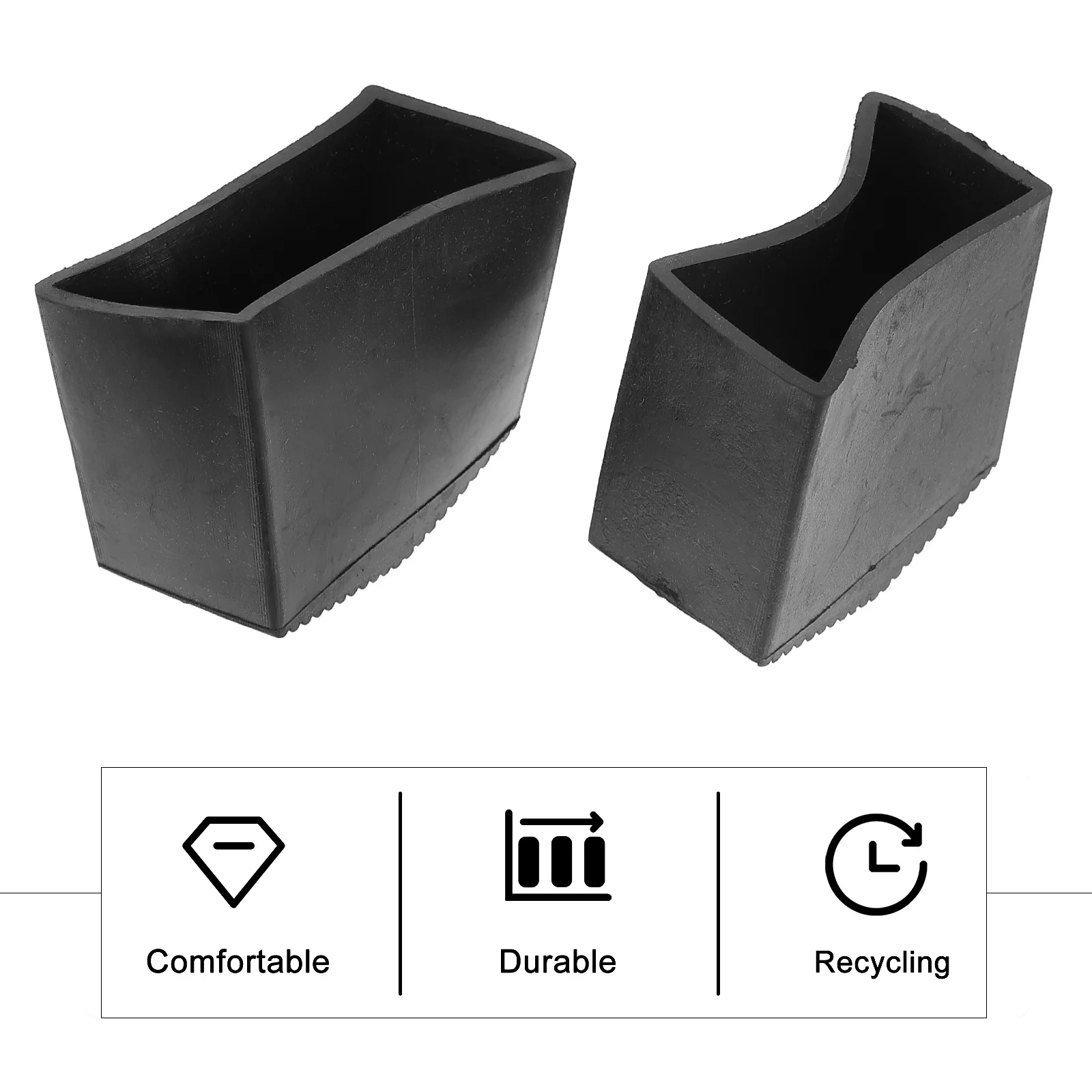 2 قطعة قدم سلم يغطي منصات مطاطية قابلة للطي للمنزل سلالم تلسكوبية المضادة للانزلاق دائم الطابق حامي سلالم الهندسة #1