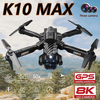 K10 MAX Drone Professional 8k HD Aerial Camera Obstacle Avoidance Optical Flow Brushless Motor Foldable Aerial Photography Gifts