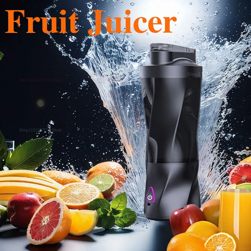 

New Portable Juicer Dual-Use Juice Cup USB Charging 700ML Large Capacity Outdoor Fresh Fruit Mixers 4 Blades Smoothie Cup Mixer.