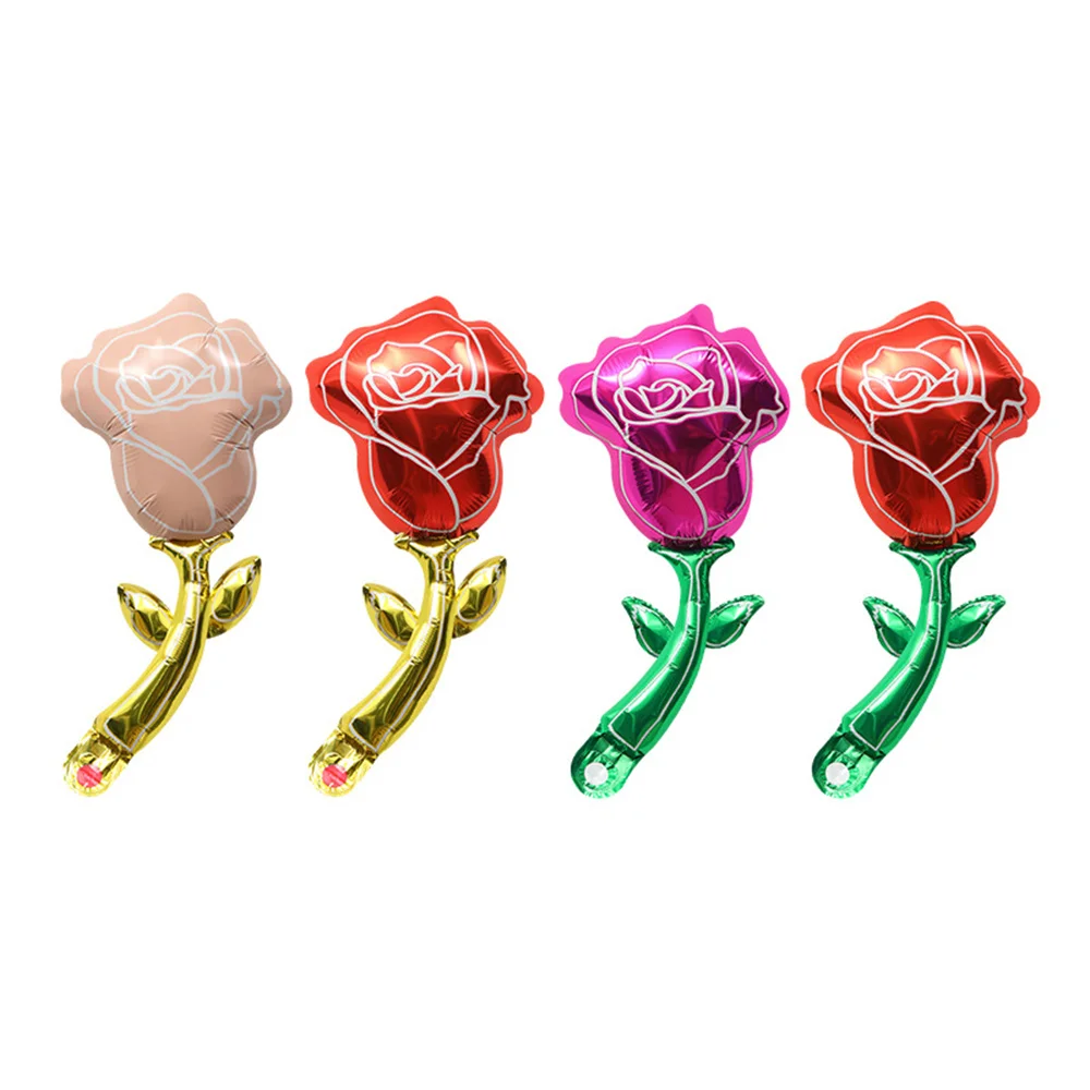 

5/10pcs Mini Rose Flower Balloons Rose Shaped Balloons Valentines Day Balloon Mother's Day Decoration Baby Shower Party Supplies