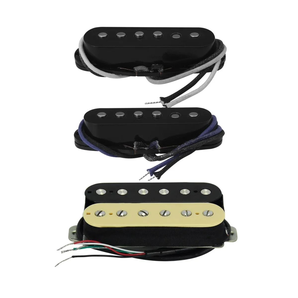 

3pcs Vintage Alnico 5 Electric Guitar Humbucker Pickup & Staggered Single Coil Pickups 52mm for ST SQ SSH HSS Guitar Parts