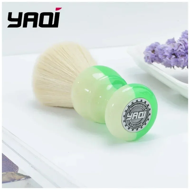2026 YAQI Shaving Brush JANUS BIFRONS 24mm Synthetic Cashmere Knot Mens Shaving Brush With Dark Seen Handle Gift For Boyfriend