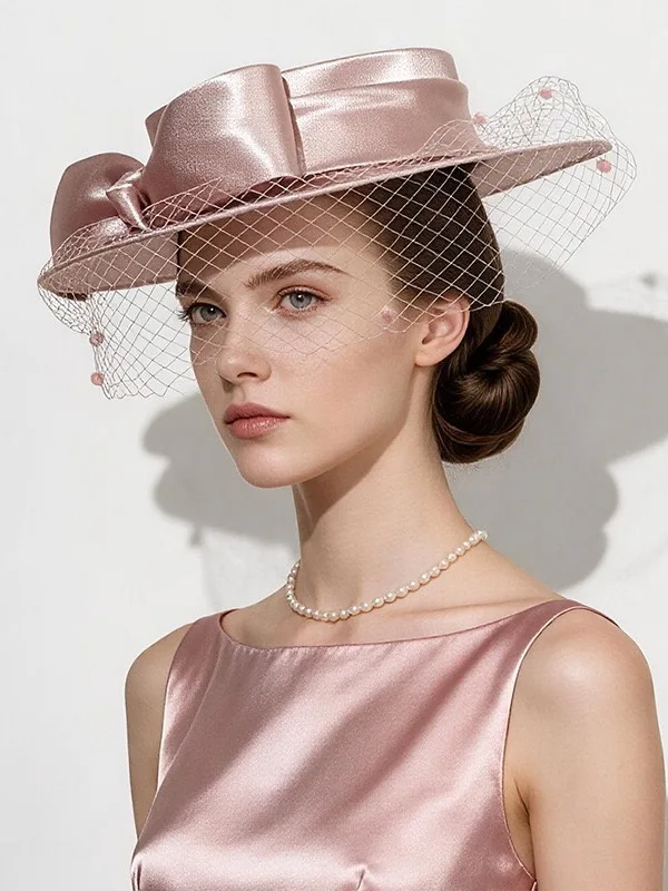 versatile-knot-hat-hat-accessory-retro-brim-women's-cross-border-stage-walk-show-photo-hat-accessories-for-women