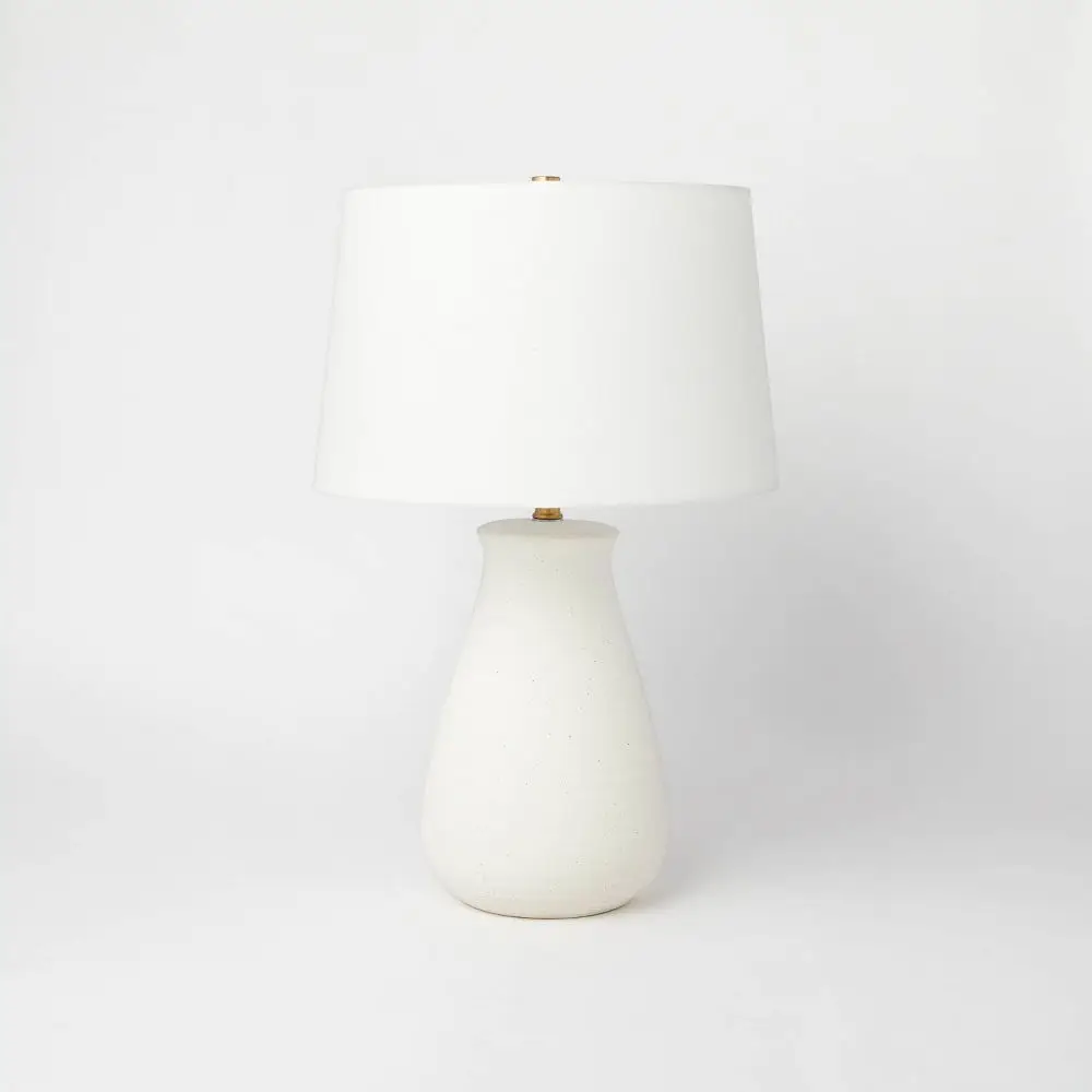 Ceramic Speckled Table Lamp White (Includes LED Light Bulb)