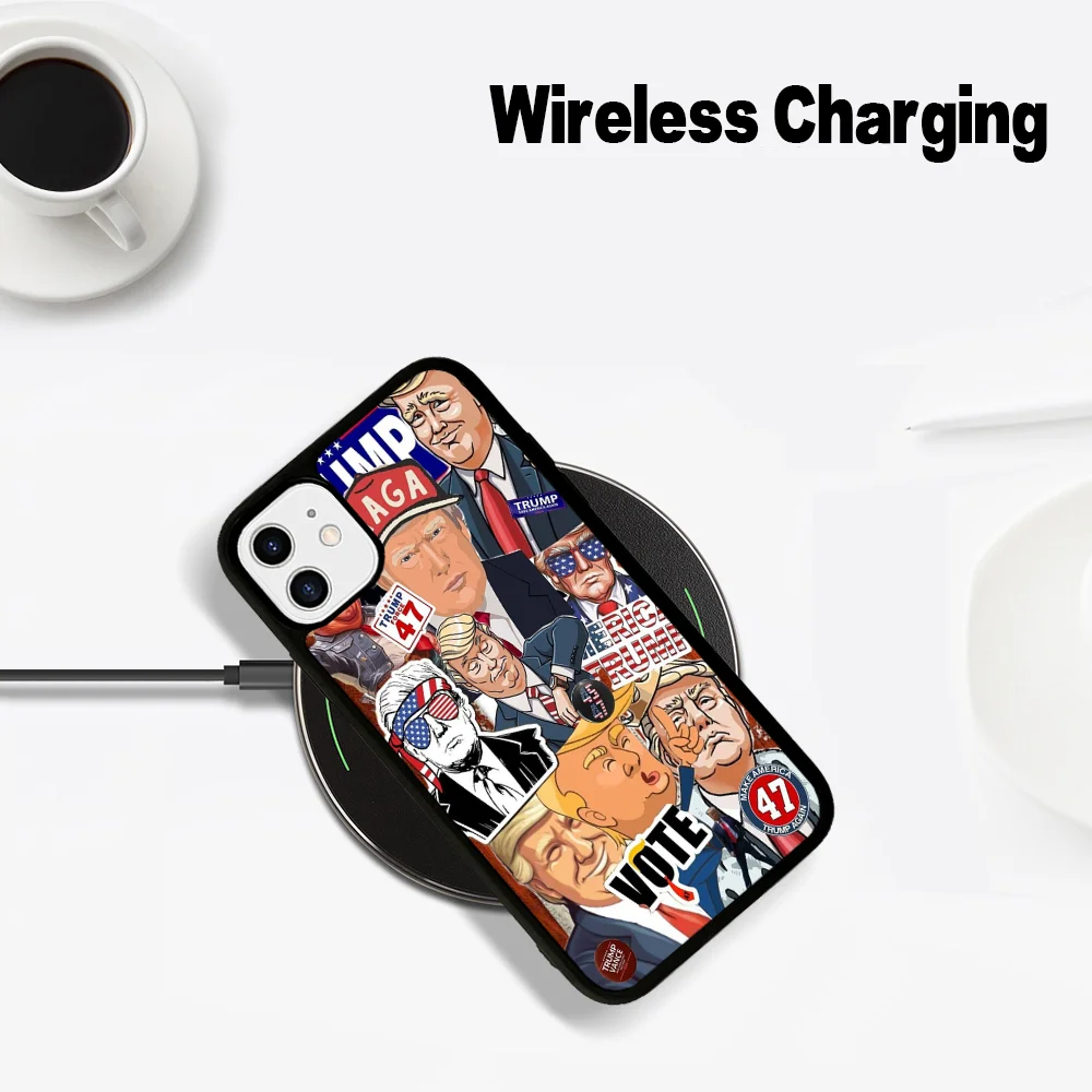 Drain The Swamp2024 Trump Phone Case Magesafe Magnetic Wireless Charge Case For iPhone 16 11 12 13 14 15 Pro Max Plus Mini