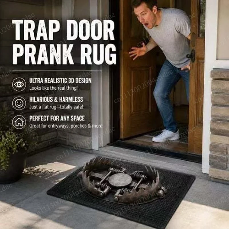 Hot New Creative Design Funny Prank Entry Mat Trap Illusion Doormat