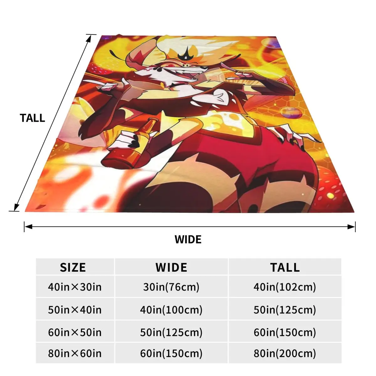 Helluva Boss Beelzebub Blanket Fleece Sofa Throw Blanket Lightweight for Home Bedroom Outdoor Throws Bedspread Quilt