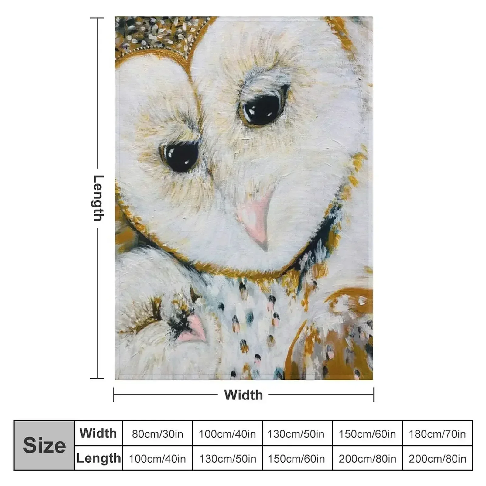 Mother and Child Owl Throw Blanket blankets and throws christmas gifts Flannel Fabric Shaggy Blankets