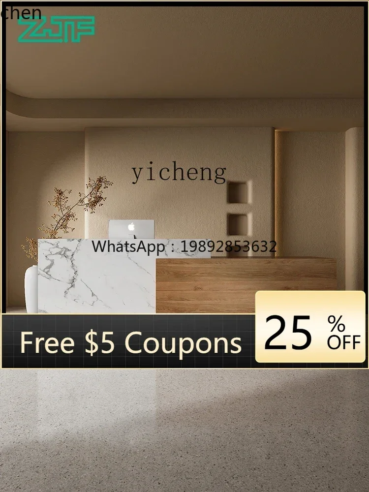 YFY Craftsman's Square Nordic Log Wind Company Front Desk Front Desk Hotel with Baffle Long Service checkout page