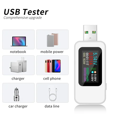JUANJUAN USB тестер тока 4-30В, 9/10 в 1 — внешний вид товара