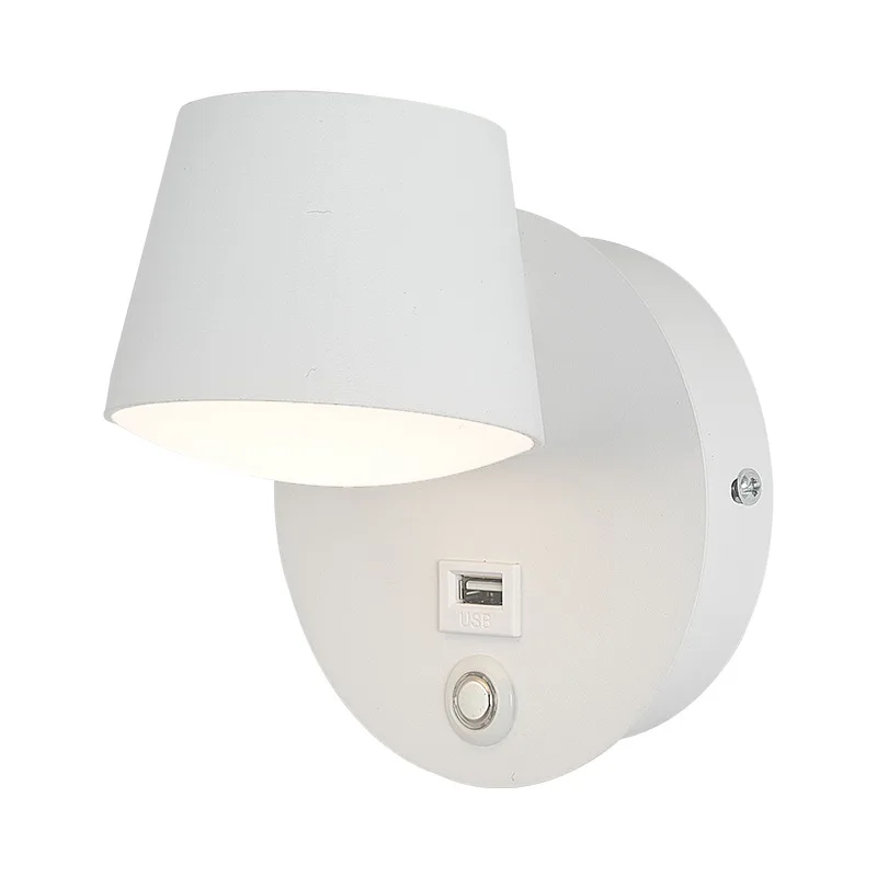 Light Emitting Diode Bedside Lamp Bedroom Hotel with Charging Desk Lamp USB Charging  UL Lamp Indoor
