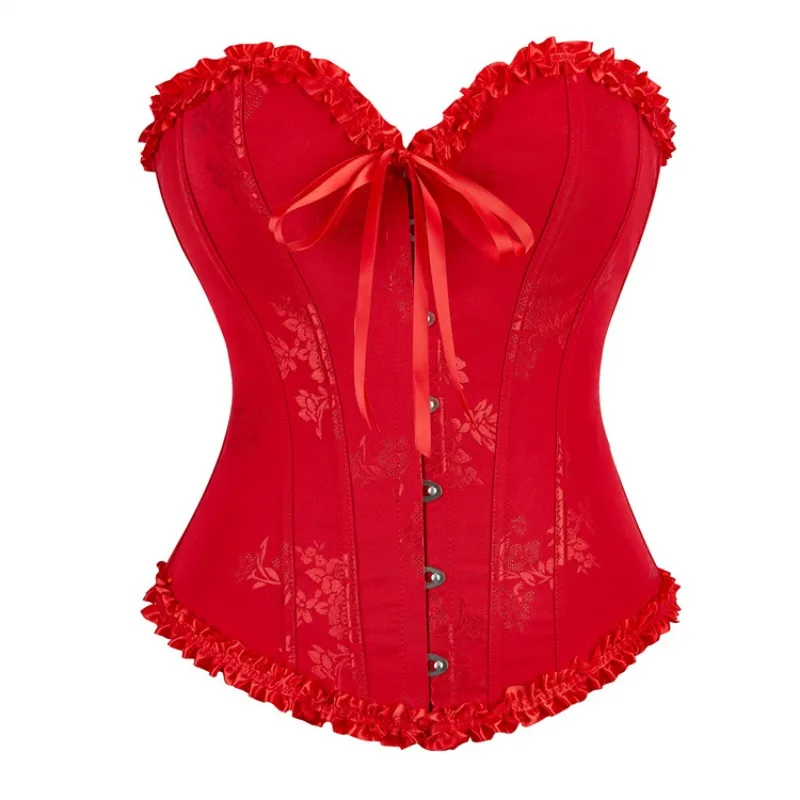 Corset Tops for Women Sexy Push-up Bustier Floral Intersperse Corset Waist Slimming Body Shapewear Black 2025 XS-XXL