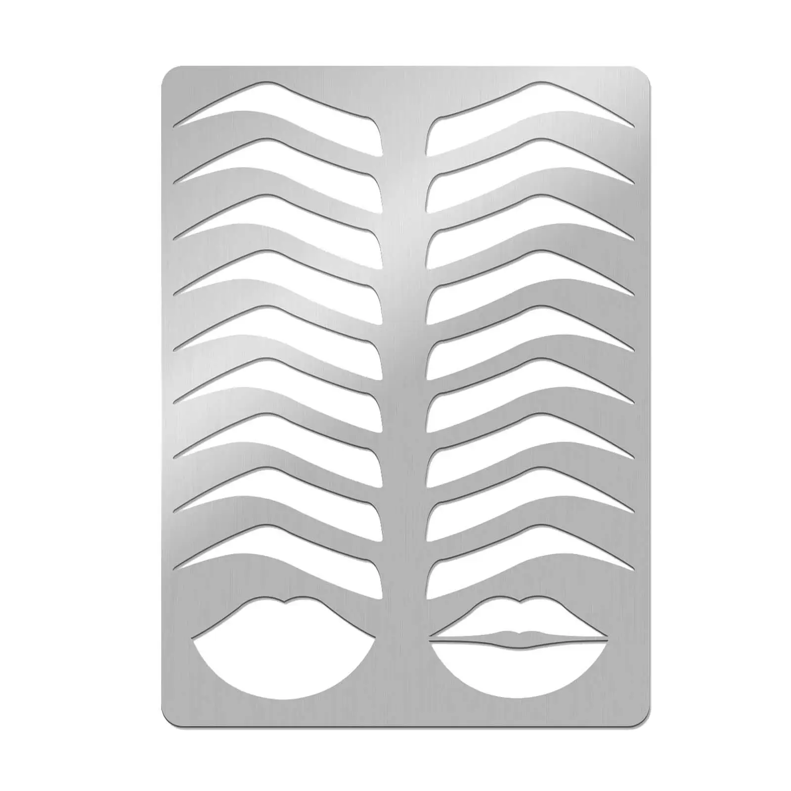 Eyebrow Lip Stencil Training Supplies Stainless Steel Reusable Shaper for Stylist Practice Tool Kit