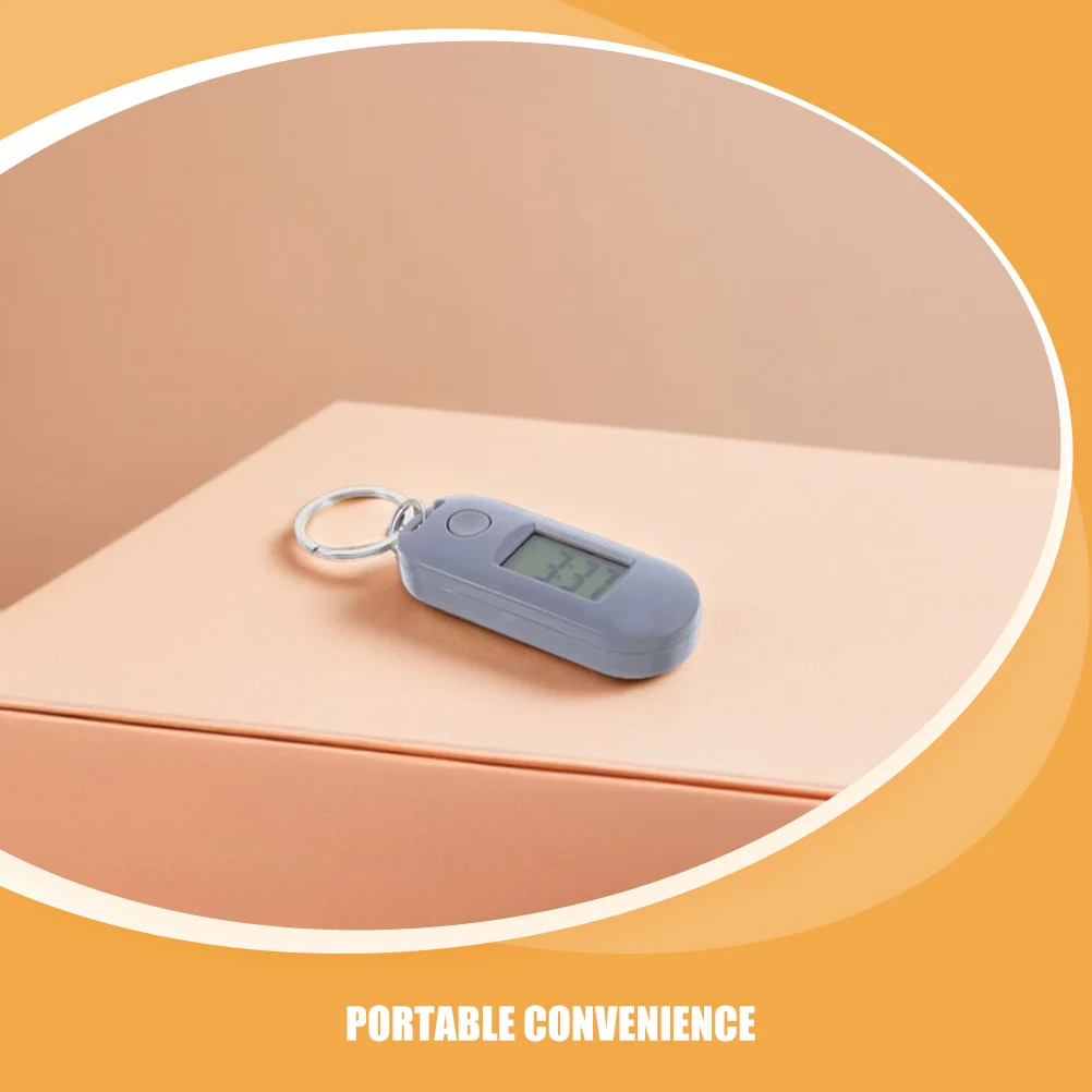 2 pezzi portachiavi orologio elettronico mini digitale silenzioso luminoso portatile per studenti infermieri bambini portachiavi orologio elettronico da esterno