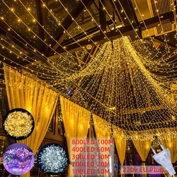 Luzes da corda ao ar livre/indoor 10-100m led guirlanda de natal à prova dwaterproof água luz de fadas para ramadan casa festa de casamento decoração do jardim