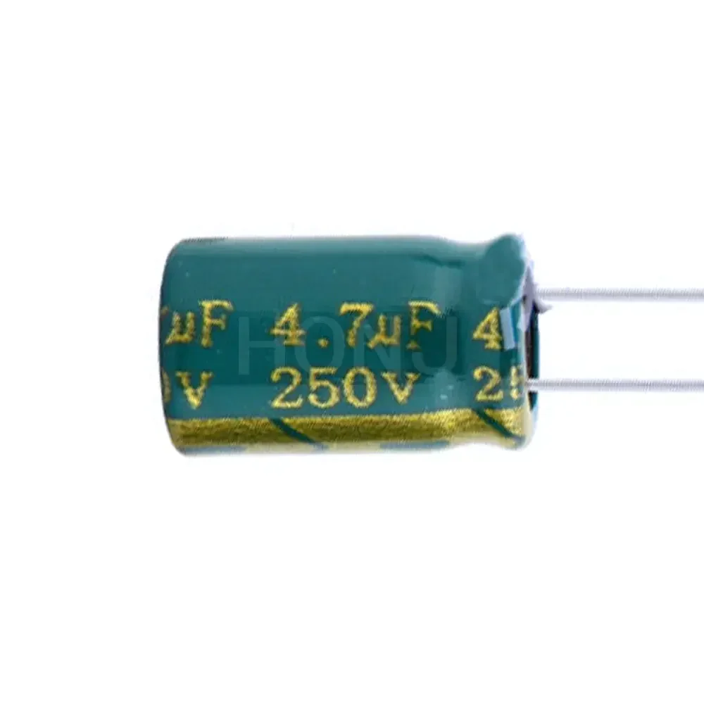 10 peças 250v 4.7uf 8*12 20% capacitor eletrolítico de alumínio 4700nf 20% 4.7uf 250v ± 20%