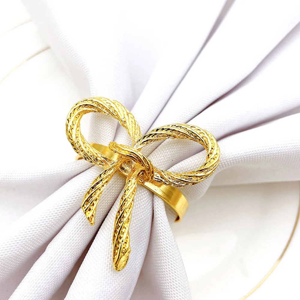 

10-х шт. серебряное кольцо для салфеток с галстуком-бабочкой-бабочкой, пряжкой для салфеток