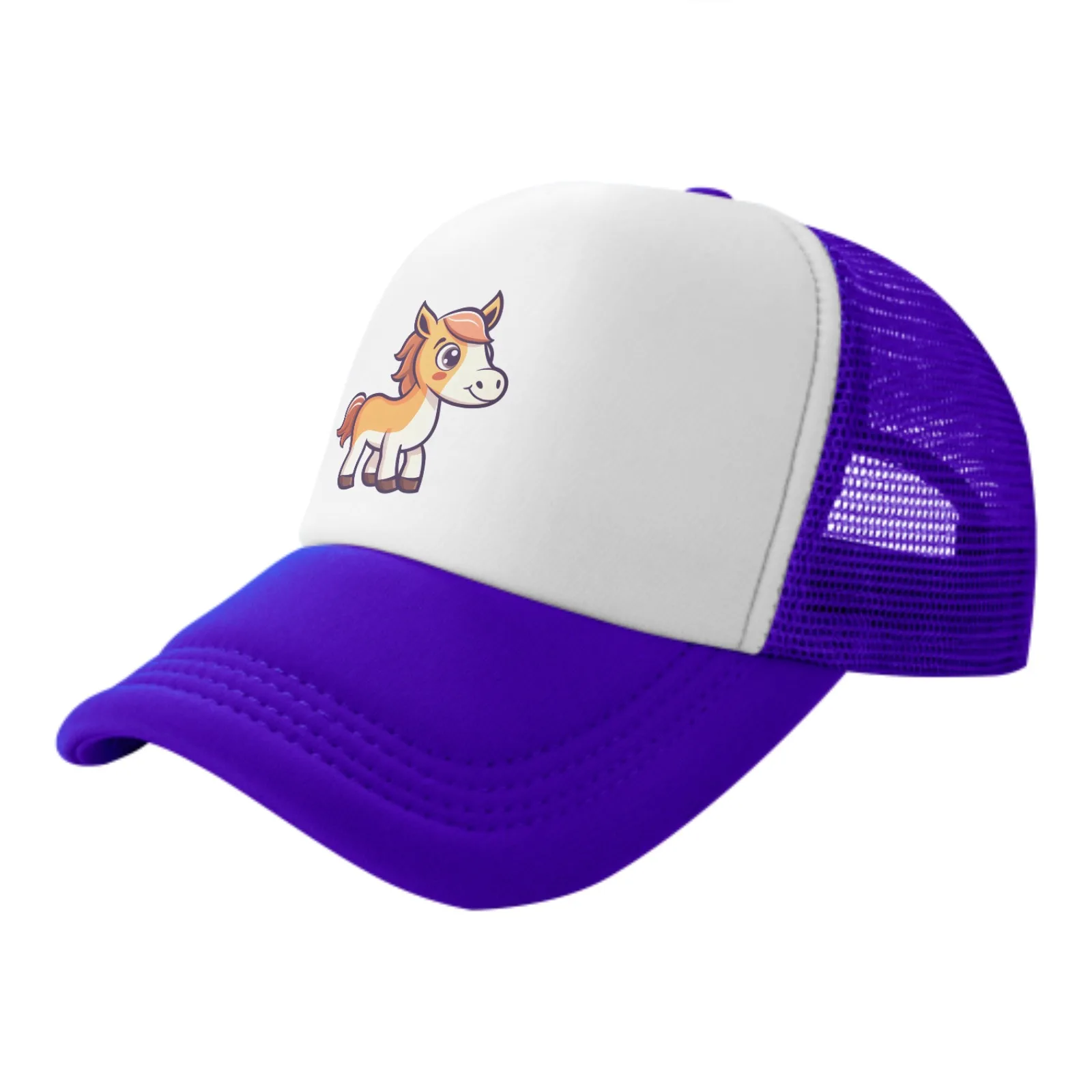 Orange Pony Summer Leisure Sports Daily Sun Hat Fishing Outdoor Men's and Women's Truck Caps Fashion